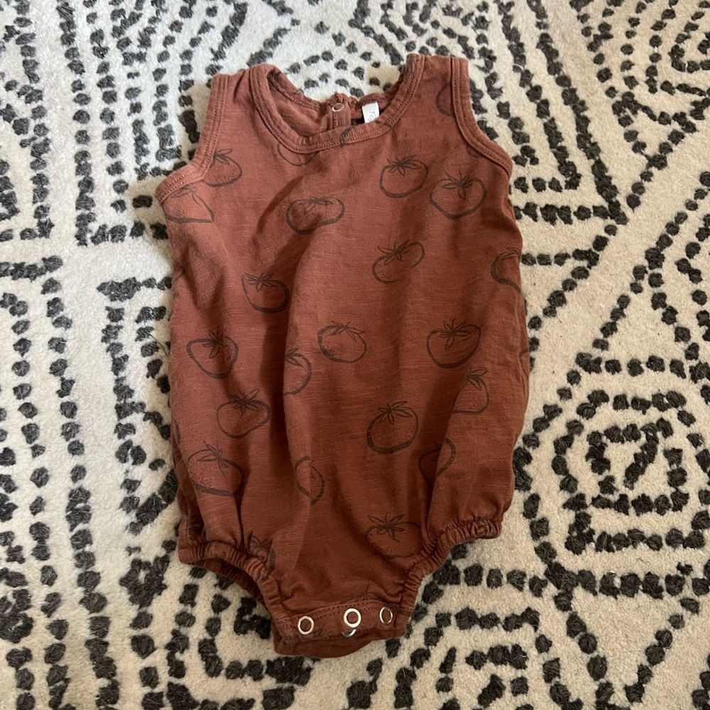 Rylee and Cru Tomato Bubble Onesie